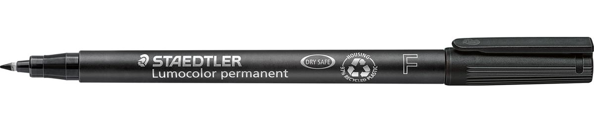 Staedtler Lumocolor 318, OHP-marker, permanent, 0,6 mm, zwart