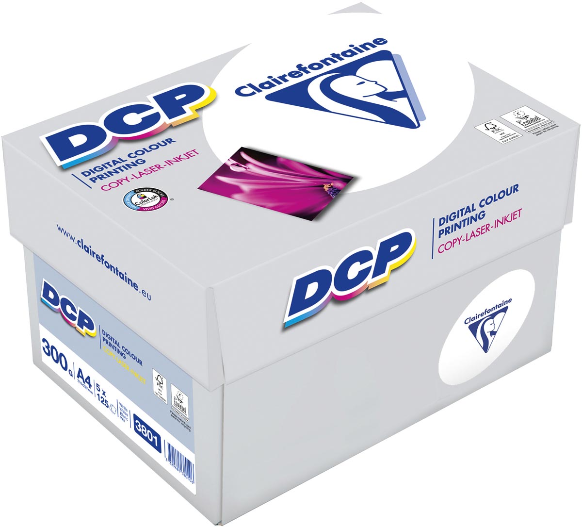 Clairefontaine DCP presentatiepapier A4, 300 g, pak van 125 vel