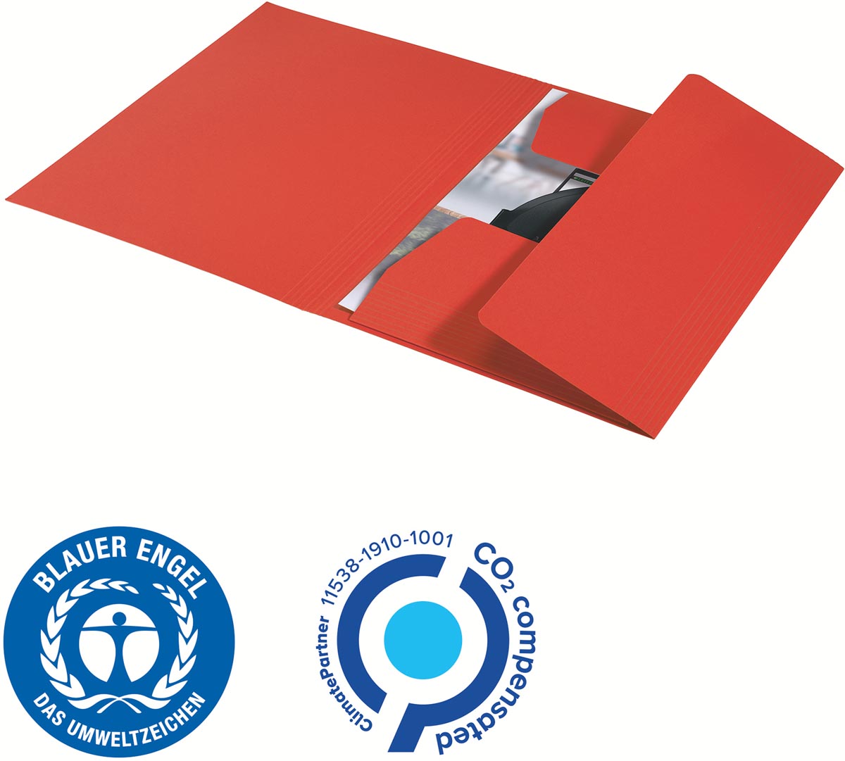 Leitz Recycle klepmap, uit karton, ft A4, rood