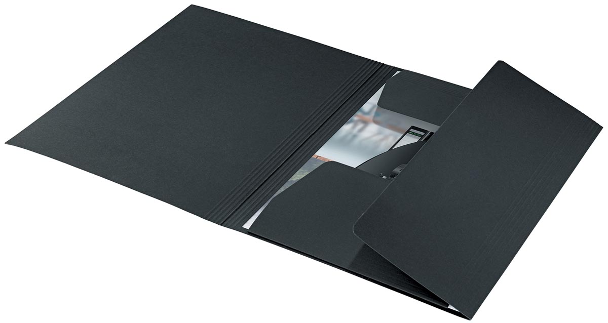 Leitz Recycle elastomap met 3 kleppen, uit karton, ft A4, zwart