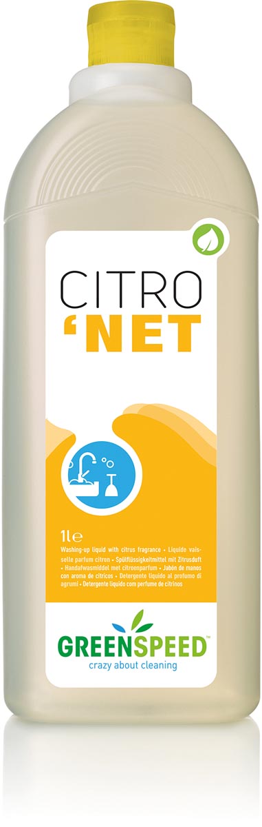 Greenspeed Citronet handafwasmiddel, fles van 1 l