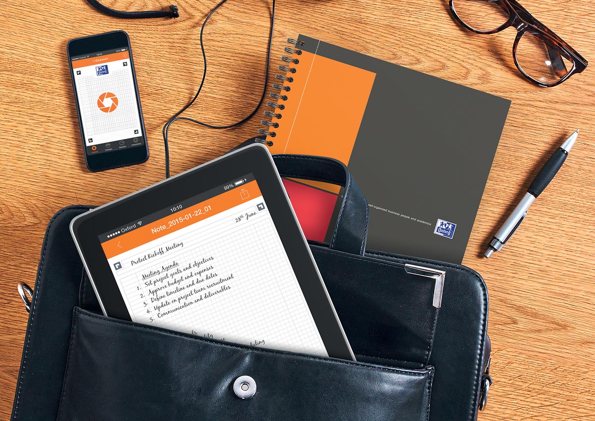 Oxford INTERNATIONAL notebook, 160 bladzijden, ft B5,  geruit 5 mm