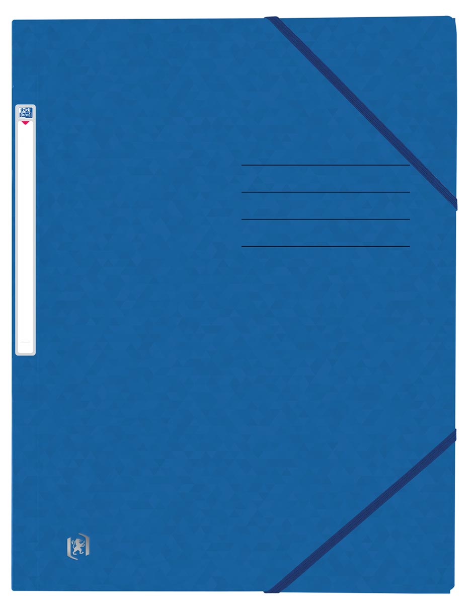 Oxford Top File+ elastomap uit karton A4 blauw met elastosluiting 200 vel