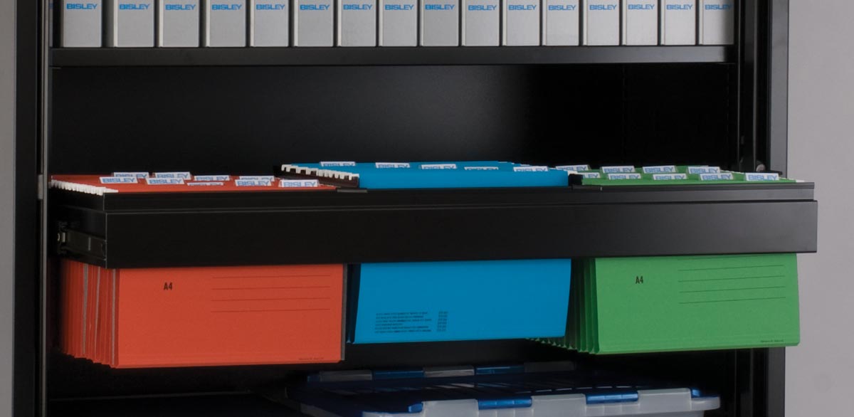 Bisley uittrekframe voor roldeurkast, voor ft A4