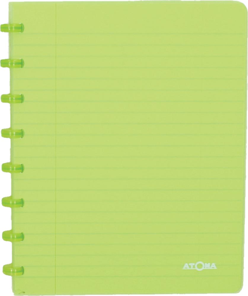 Atoma Trendy schrift, ft A5, 144 bladzijden, gelijnd, transparant groen