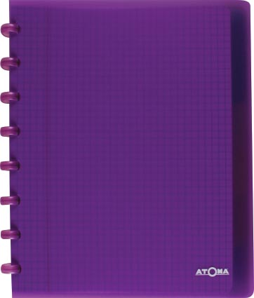 Atoma Trendy schrift, ft A5+, 120 bladzijden, geruit 5 mm, met 6 tabbladen, in geassorteerde kleuren