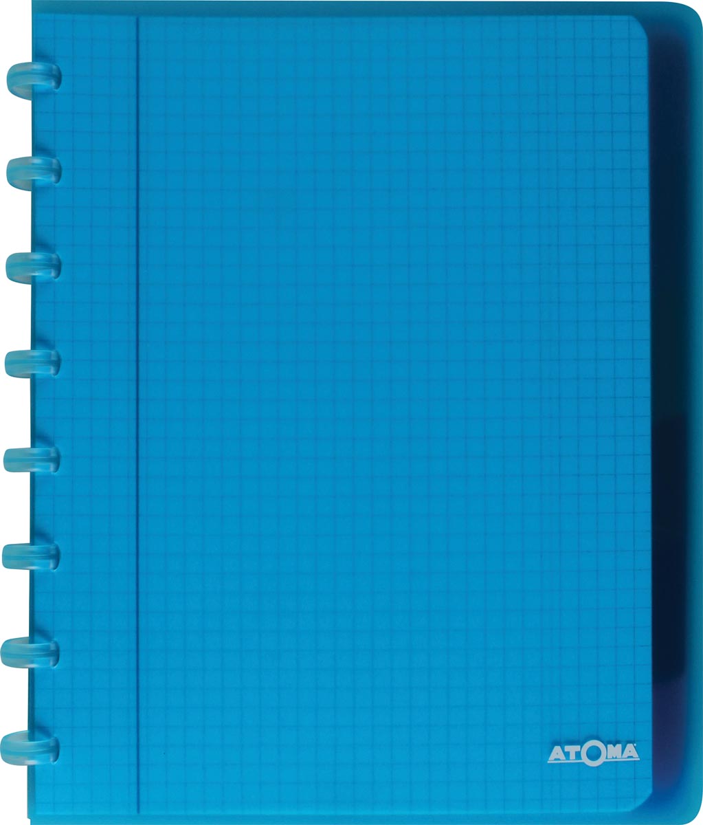 Atoma Trendy schrift, ft A5+, 120 bladzijden, geruit 5 mm, met 6 tabbladen, in geassorteerde kleuren