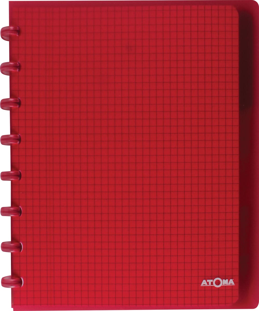 Atoma Trendy schrift, ft A5+, 120 bladzijden, geruit 5 mm, met 6 tabbladen, in geassorteerde kleuren