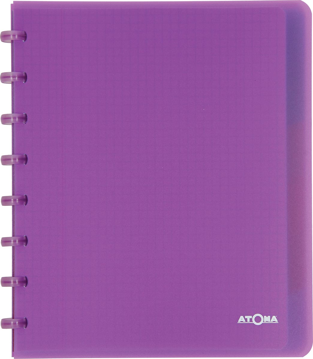 Atoma Trendy schrift, ft A5+, 120 bladzijden, geruit 5 mm, met 6 tabbladen, in geassorteerde kleuren
