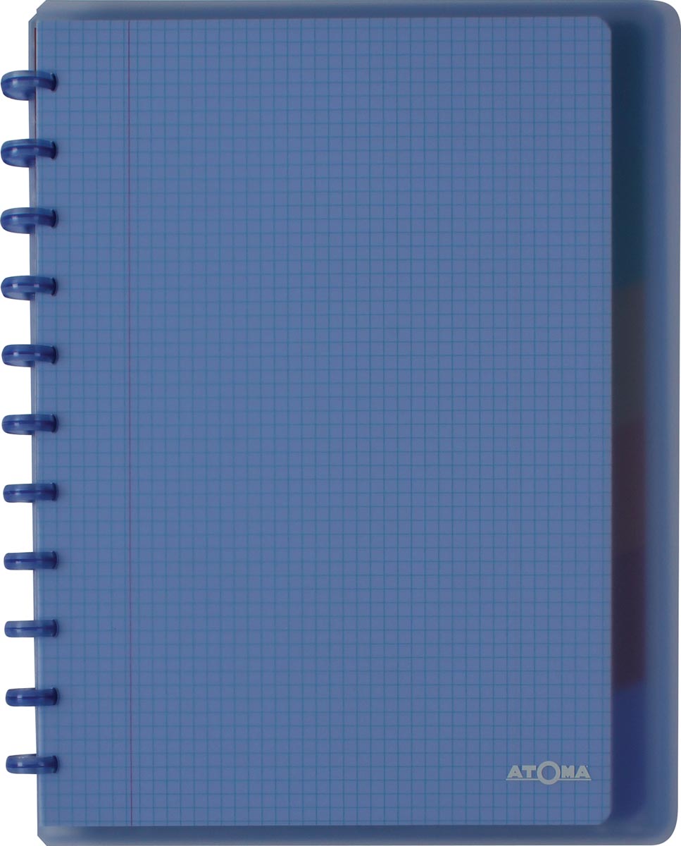 Atoma Trendy schrift, ft A4 +, 120 bladzijden, geruit 5mm, met 6 tabbladen en 5 showtassen, in geassortee
