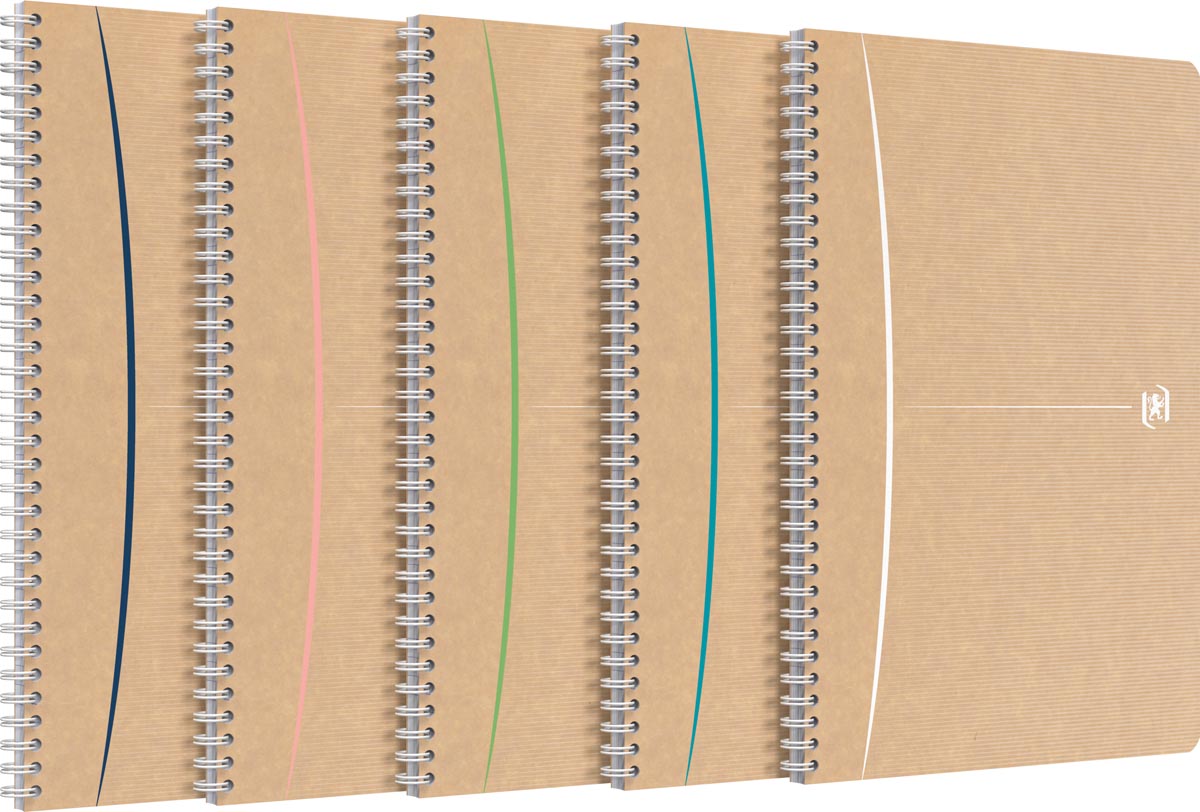 Oxford Touareg spiraalschrift, 180 bladzijden, ft A4, gelijnd, geassorteerde kleuren