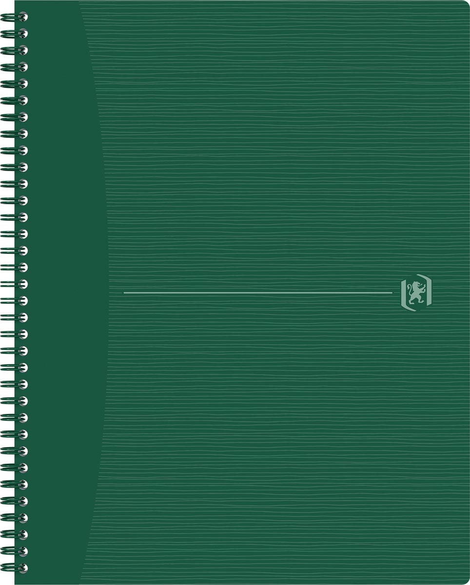 Oxford Origin spiraalschrift, ft A4+, 140 bladzijden, gelijnd, groen