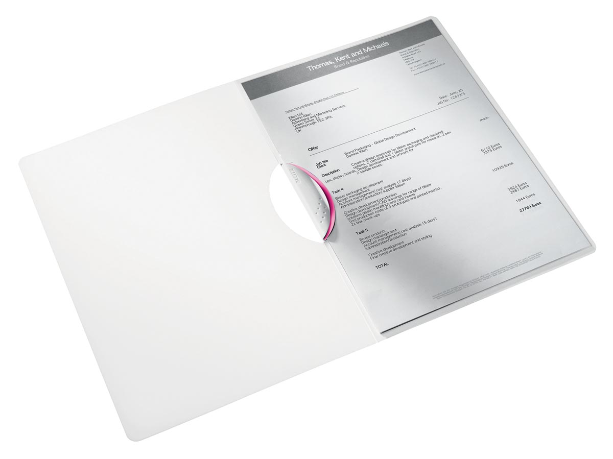 Leitz WOW klemmap Colorclip, ft A4, roze