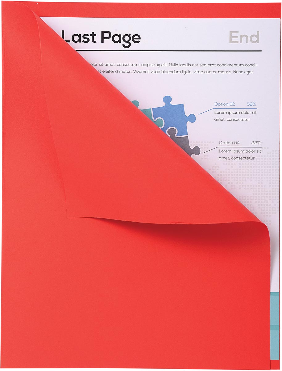 Exacompta dossiermap Forever met zichtrand, ft A4, pak van 100, rood