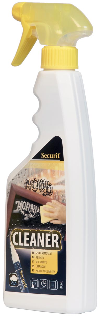 Securit reiningsspray voor krijt- en glasborden, flacon van 500 ml