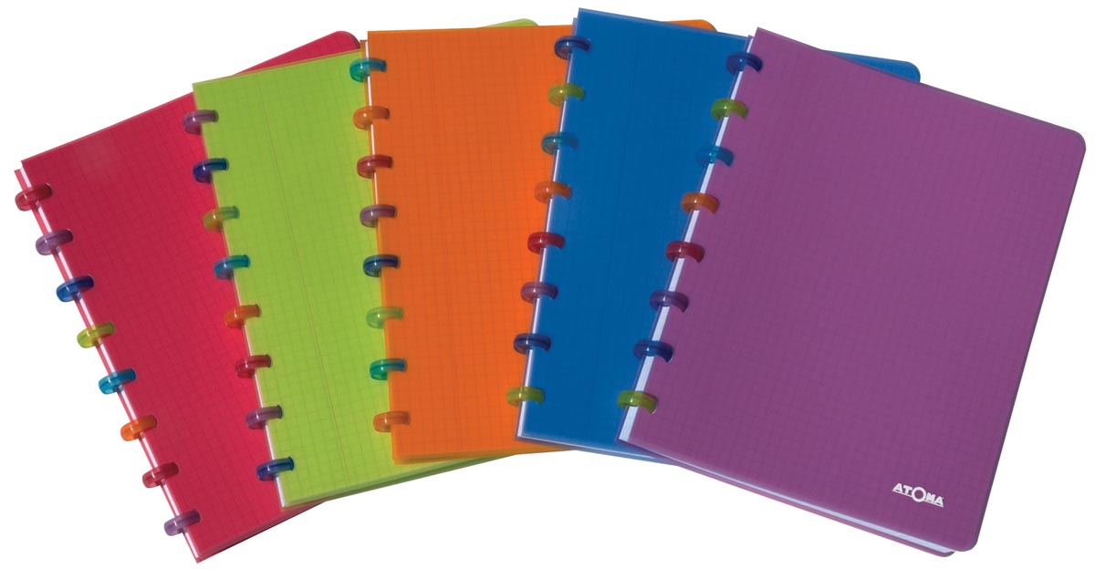 Atoma Tutti Frutti schrift, ft A5, 144 bladzijden, gelijnd, geassorteerde kleuren