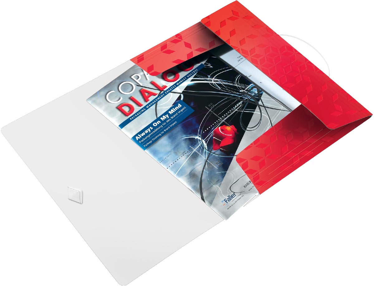 Leitz WOW elastomap met 3 kleppen, uit PP, ft A4, rood