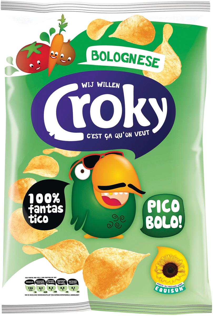 Croky chips bolognese, zakje van 100 g