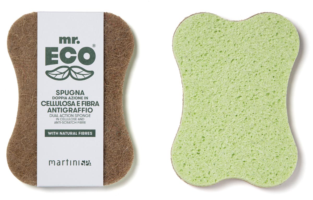 Mr. Eco schuurspons cellulose antikras 18,5 x 13 x 1,5 cm ecologisch