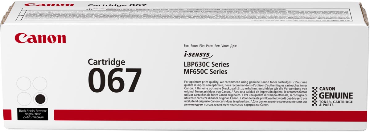 Canon toner 067, 1.350 pagina's, OEM 5102C002, zwart