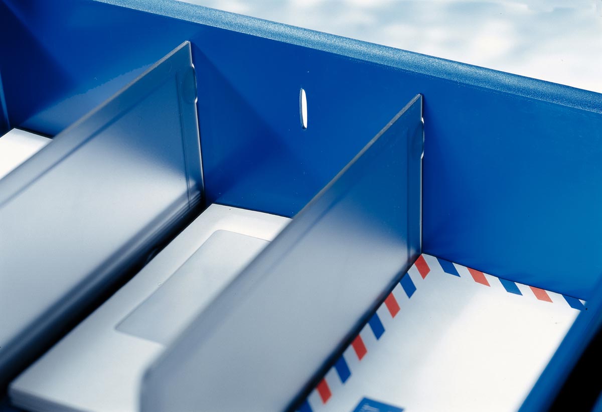 Leitz tussenschot voor Sorty brievenbak transparant 240x110x10 mm pak van 2