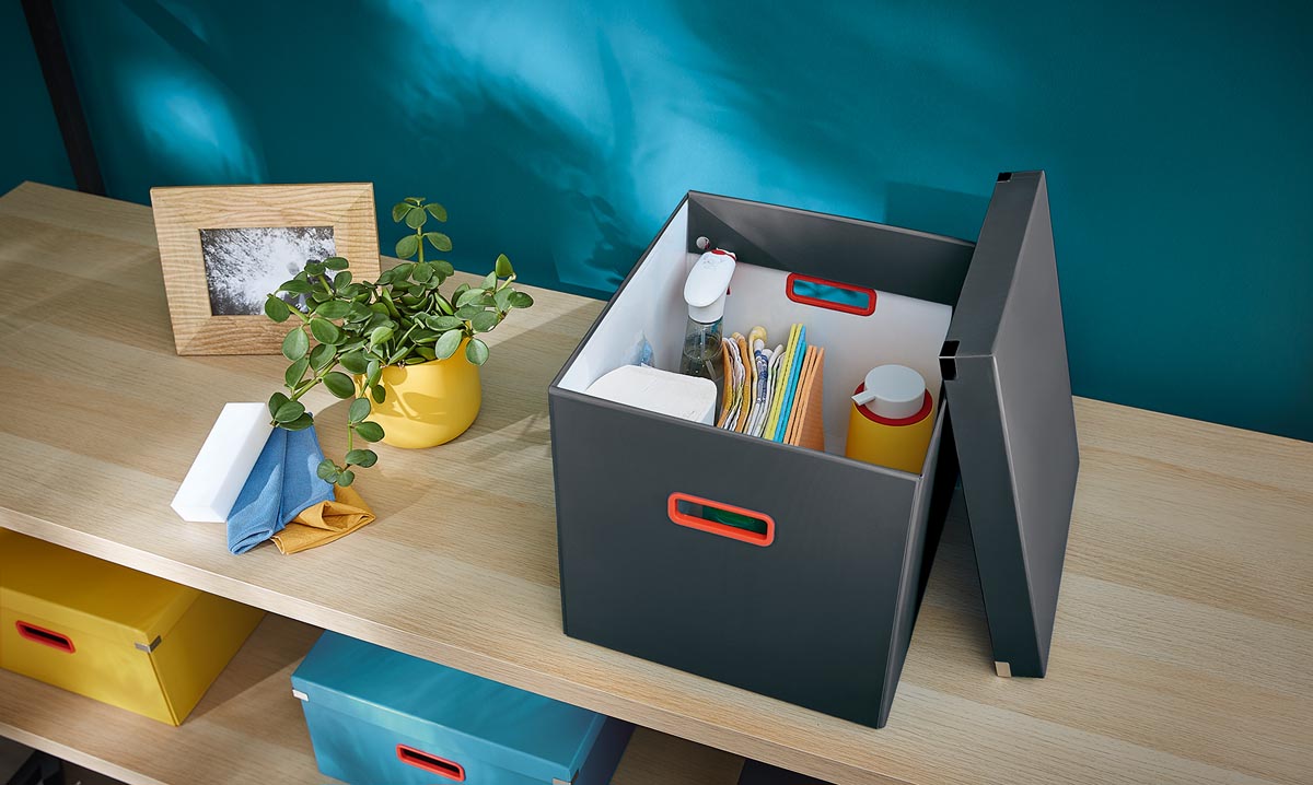 Leitz Cosy Click & Store kubus grote opbergdoos, grijs