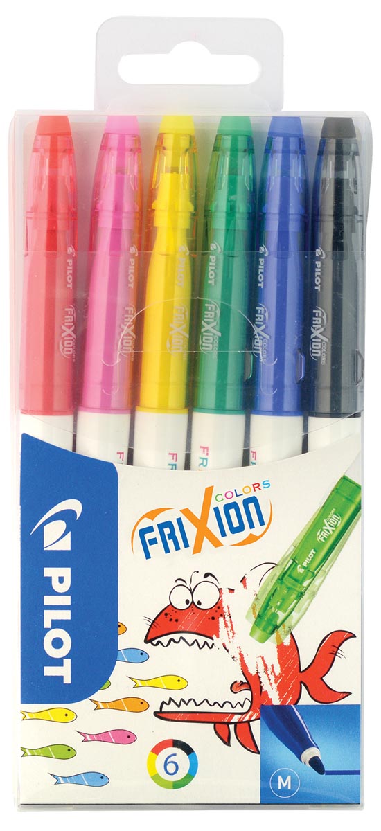 Pilot Frixion Colors viltstift set 6 stuks