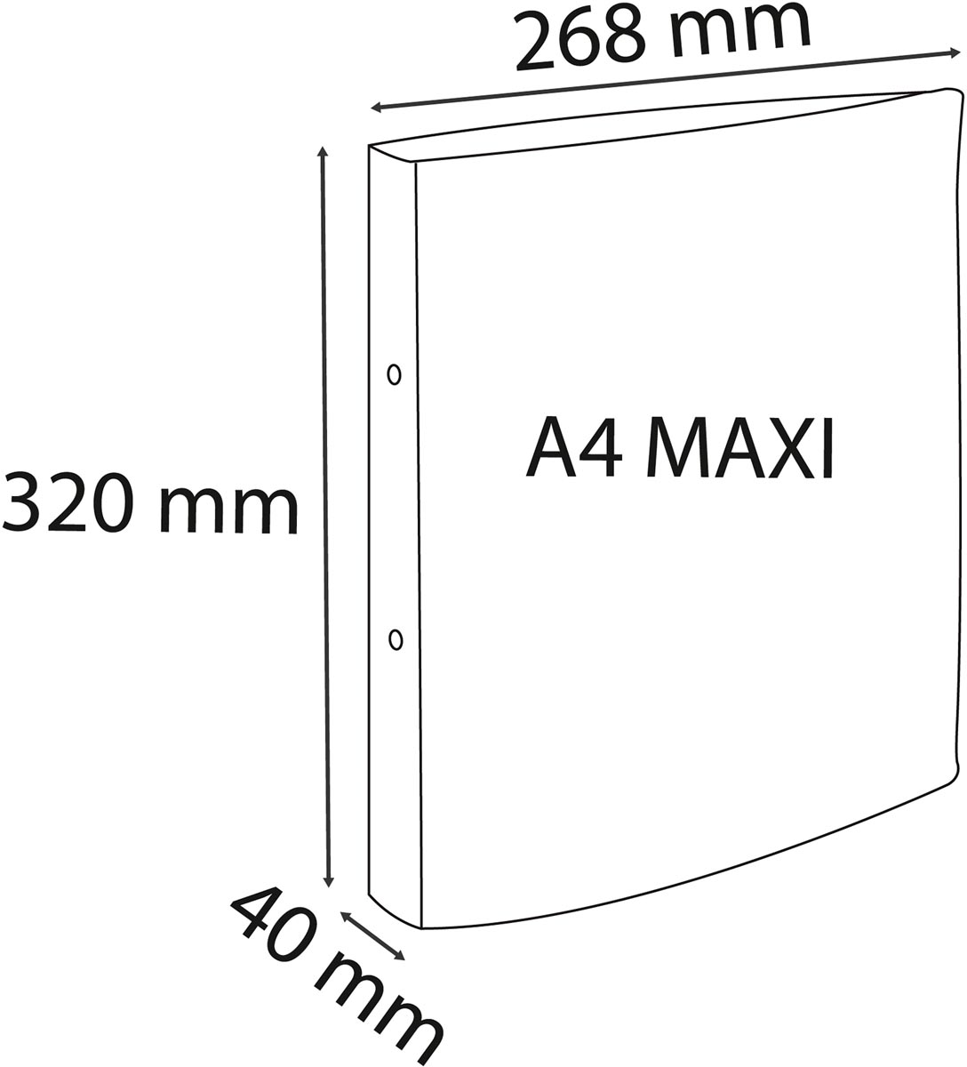 Exacompta ringmap Forever Young ft A4 maxi, 2 ringen van 3 cm, geassorteerde kleuren