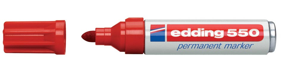 edding permanente marker E-550 rood 3.5 mm puntdikte