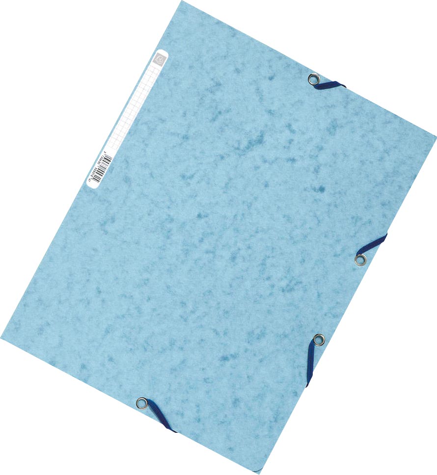 Exacompta elastomap, 3 kleppen, ft A4, geassorteerde     kleuren, pak van 10