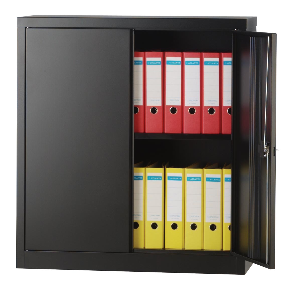 Bisley draaideurkast, ft 100 x 91,4 x 40 cm (h x b x d), 1 legbord, zwart