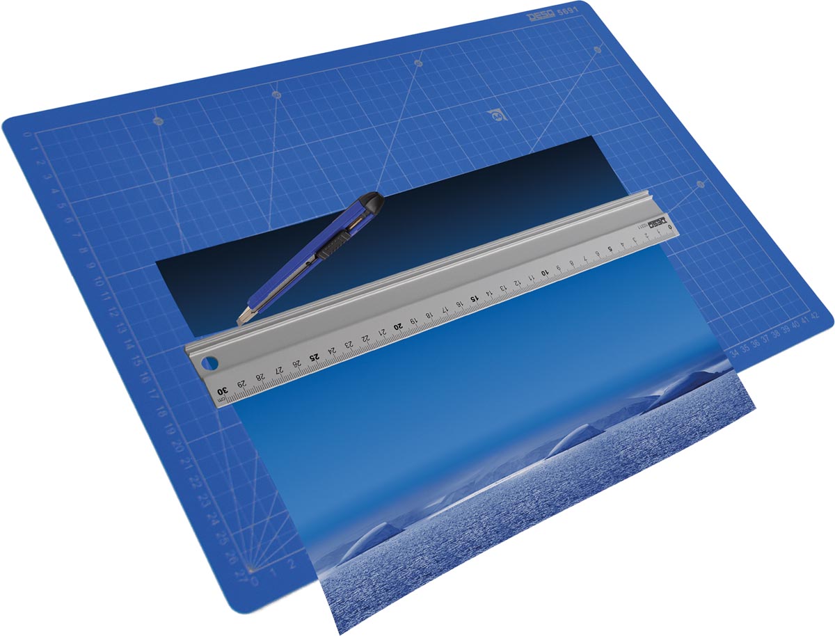Desq Professionele snijmat, 5-laags, blauw, ft 30 x 45 cm