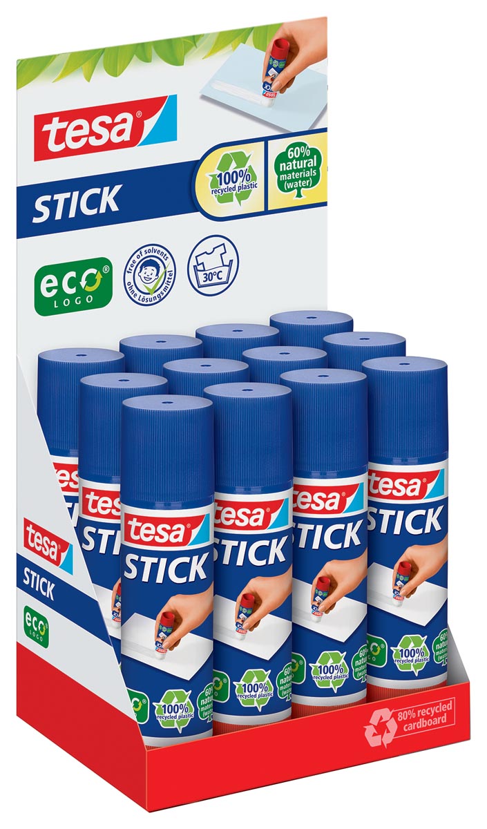 tesa plakstift Eco ecologisch gerecycled plastic beige 20 g