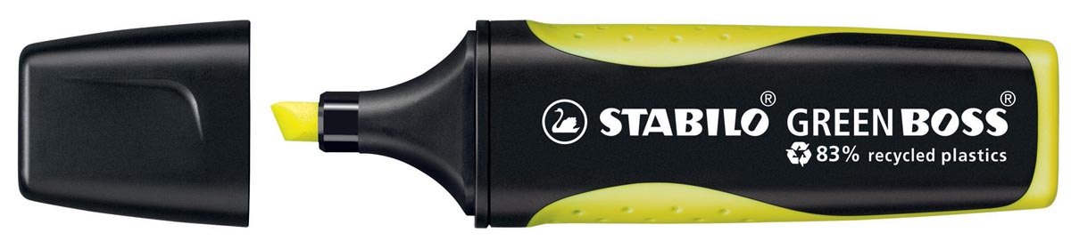 STABILO GREENBOSS markeerstift geel 2 mm punt ecologisch gerecycled materiaal