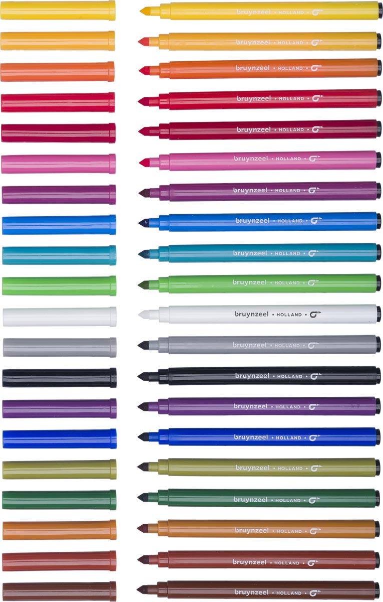 Bruynzeel Kids viltstiften Super Point, set van 20 stuks in geassorteerde kleuren