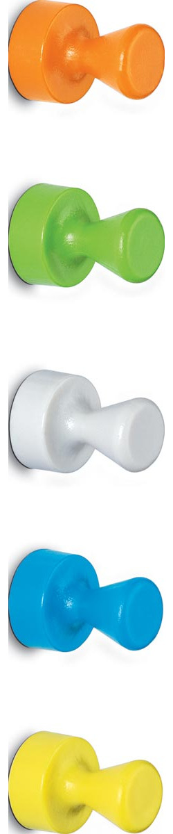 Maul neodymium kegelmagneet, 12 mm, trekkracht 1,5kg, voor whitebord, assorti pastel, blister van 10 stuk