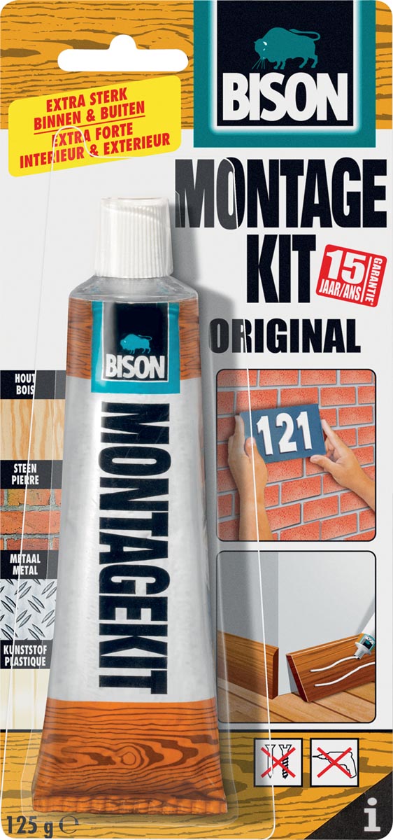 Bison montagekit original, tube van 125 g, op blister