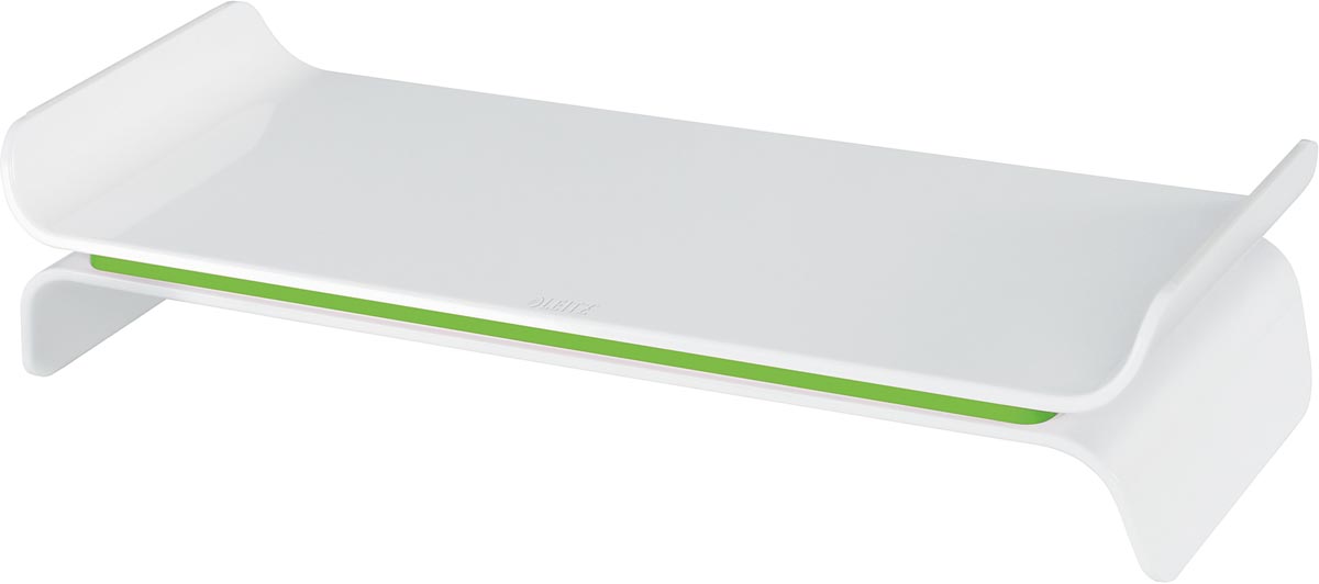 Leitz Ergo WOW verstelbare monitorstandaard wit-groen 525x235x150 mm
