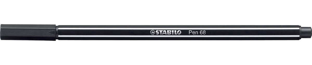 STABILO Pen 68 viltstift, zwart