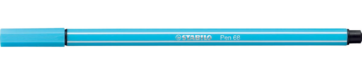 STABILO Pen 68 viltstift, azuurblauw