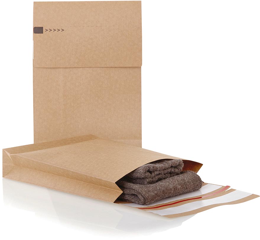 e-Green enveloppen met blokbodem, ft 229 x 162 x 40 + 86 mm, doos van 250 stuks