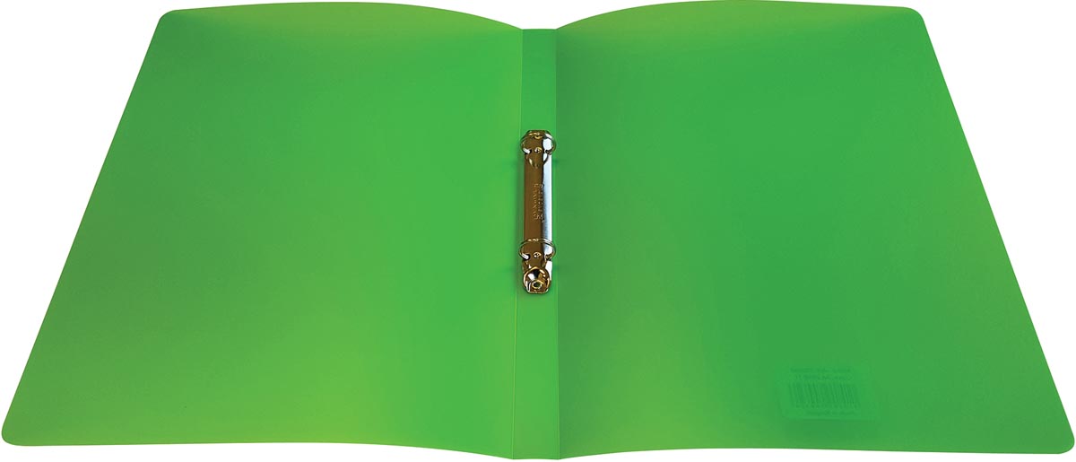 Alpha ringmap, voor ft A4, uit PP, 2 ringen van 16 mm, transparant groen