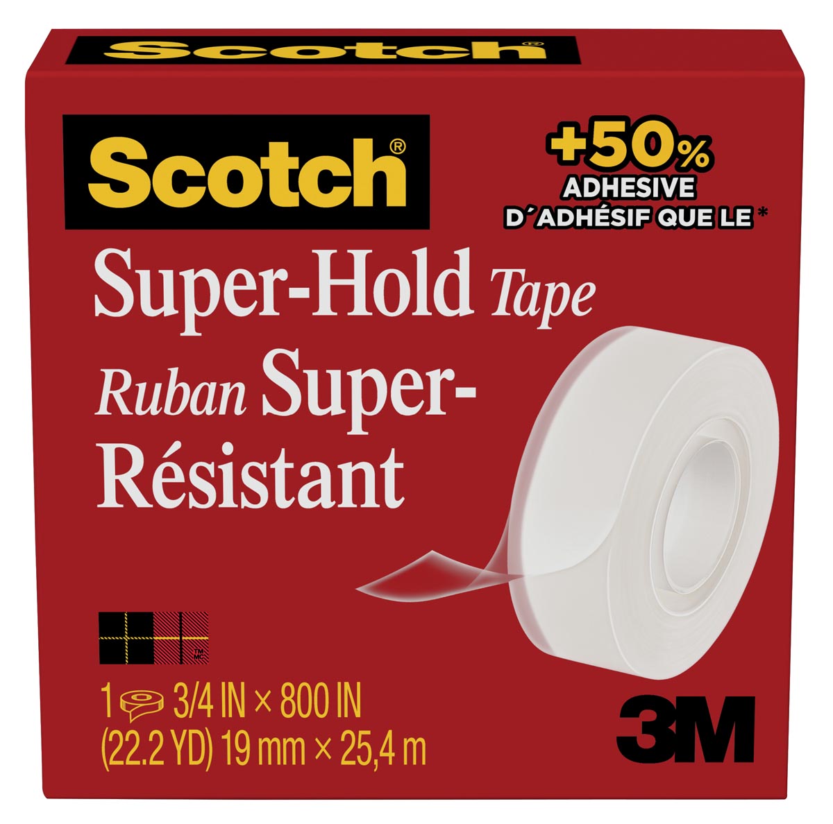 Scotch plakband Super Hold transparant 19 mm x 25,4 m 6 rollen