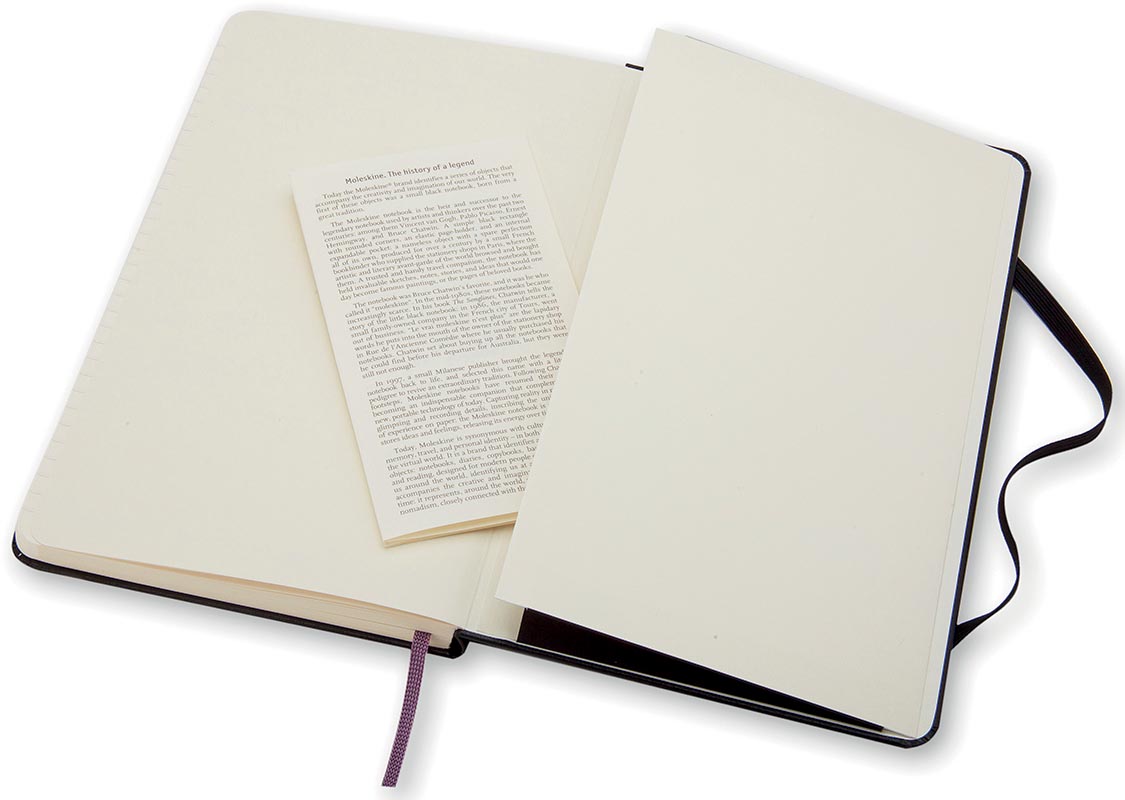 Moleskine notitieboek, ft 9 x 14 cm, gelijnd, harde cover, 192 bladzijden, zwart