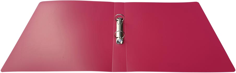 Alpha ringmap, voor ft A4, uit PP, 2 ringen van 25 mm, roze