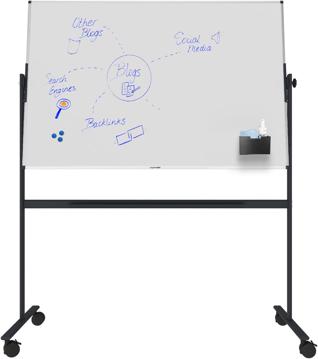 Legamaster magnetisch kantelbord Unite Plus wit 200 x 100 cm geëmailleerd oppervlak