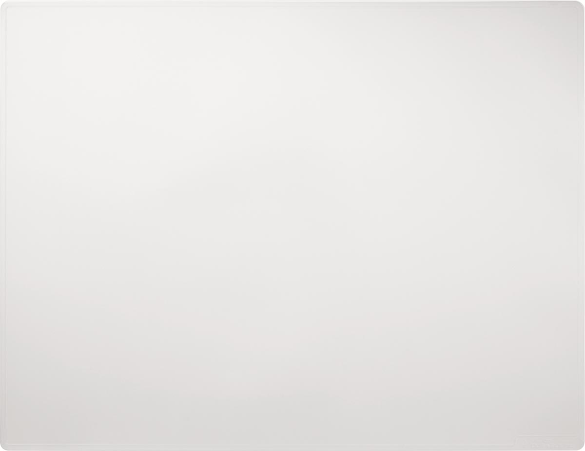 Durable schrijfonderlegger met siergroef, PP, ft  650 x 500 mm, transparant wit