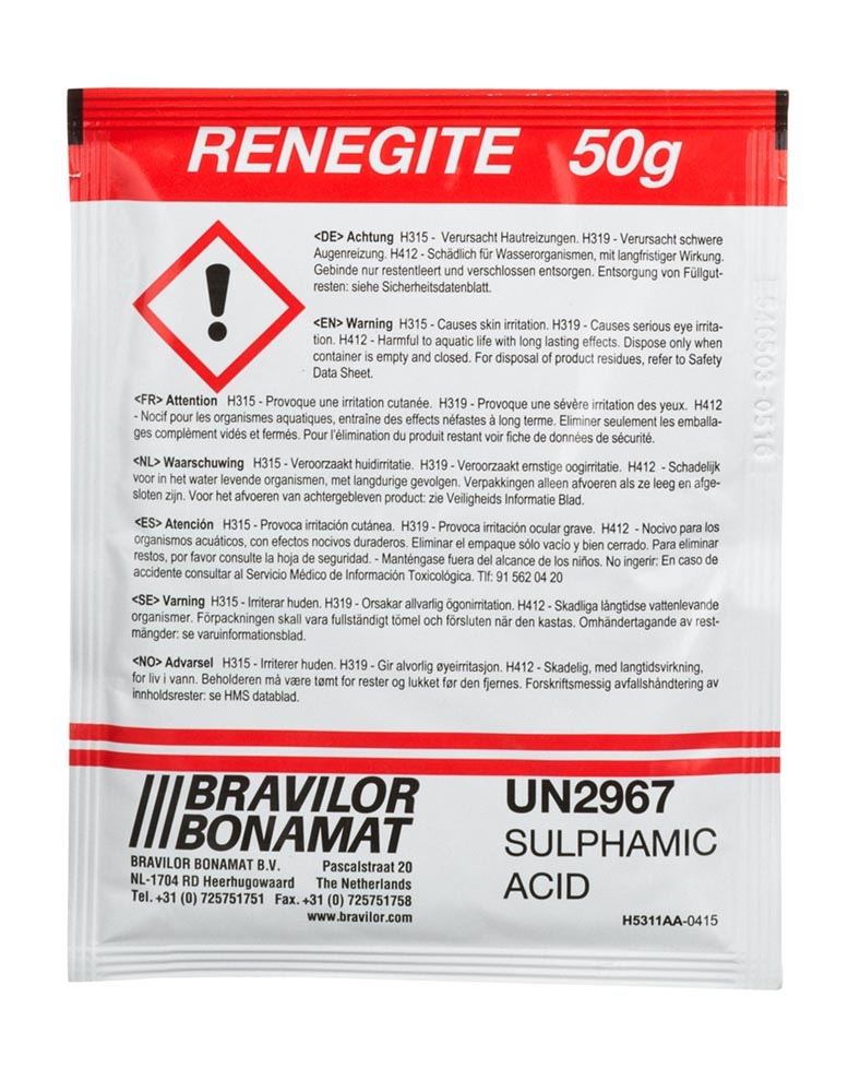 Bravilor Bonamat Renegite ontkalker voor filterkoffiezetapparaten 4 x 15 zakjes 50 g