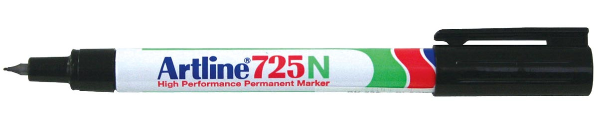 Artline 725N Permanent marker zwart 0.4 mm puntdikte