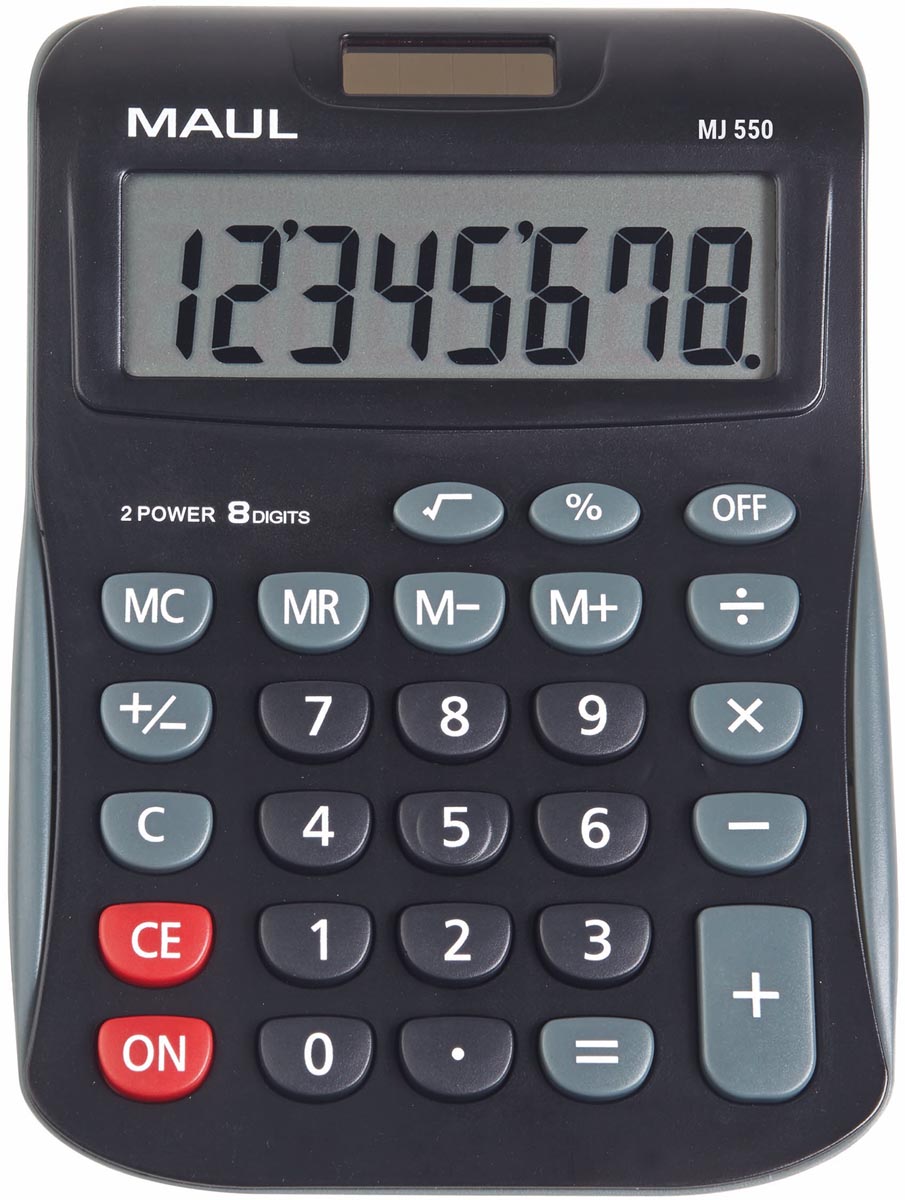 Maul bureaurekenmachine MJ 550 junior zwart 185x115x30 mm